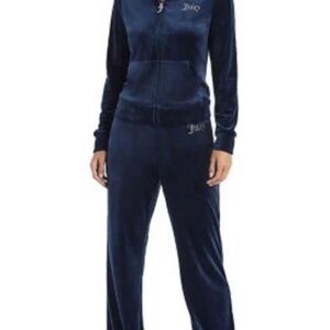 Juicy Couture navy Blue Velour Set in plus size XXL